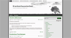 Desktop Screenshot of krankenhaussterben.de